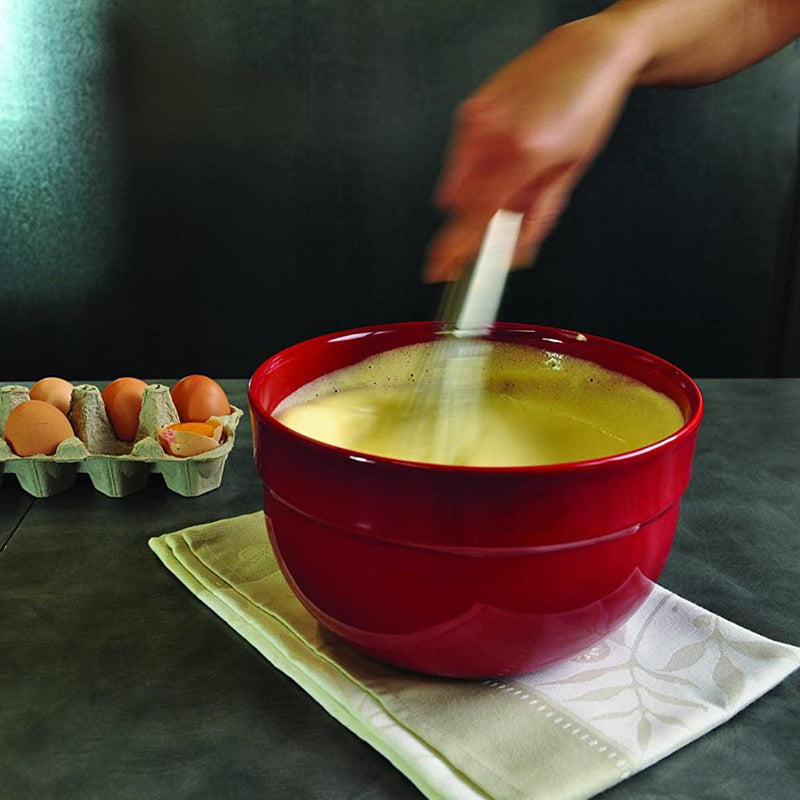 Emile Henry Made In France Mixing Bowl, 6.8", Burgundy Red Emile Henry