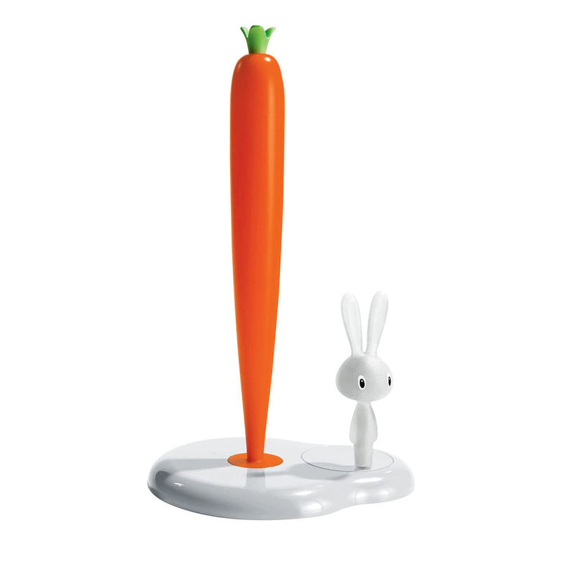 Alessi | Bunny & Carrot ASG42/H R - Design Kitchen Roll Holder, Thermoplastic Resin, White Alessi